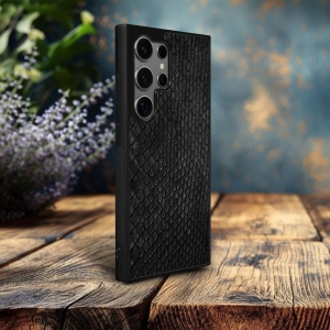 Накладка SkinBacker Mini Python Scales Samsung Galaxy S24 Ultra Чорний