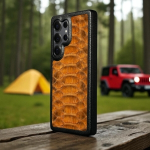 Накладка Stenk ExBacker Python Scales для Samsung Galaxy S25 Ultra Коричневый
