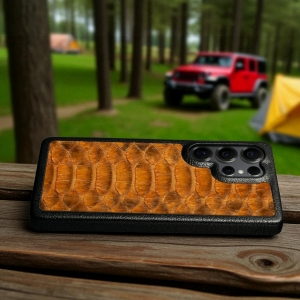 Накладка Stenk ExBacker Python Scales Samsung Galaxy S25 Ultra Коричневий