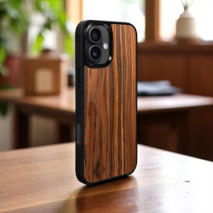 Накладка SkinBacker Wood для Apple iPhone 16 Plus Палисандр