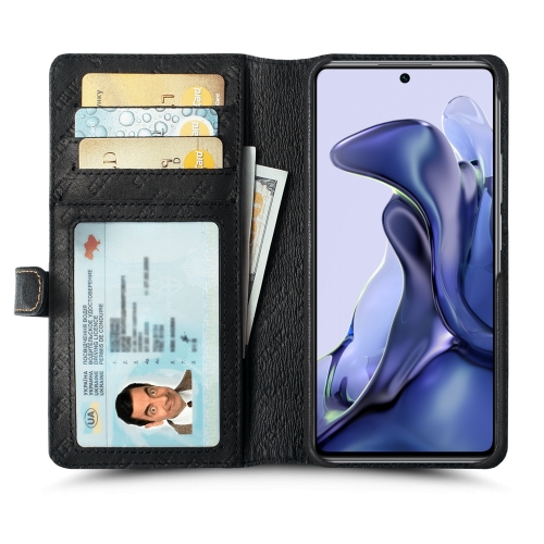 чехол-кошелек на Xiaomi 11T Черный Stenk Premium Wallet фото 2