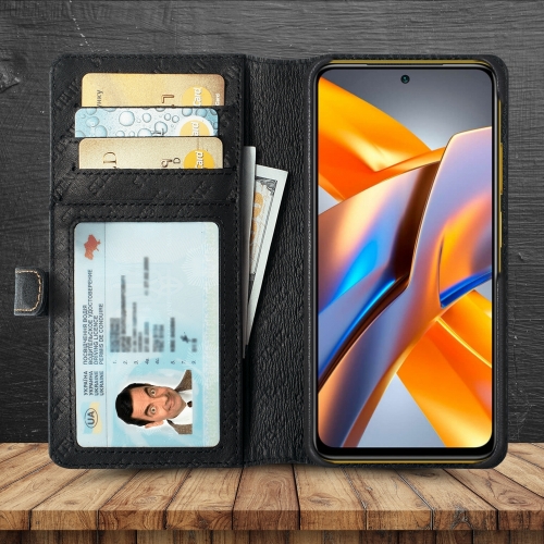 чохол-гаманець на Xiaomi Poco M5s Чорний Stenk Premium Wallet фото 2