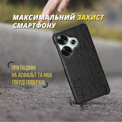 бампер на Xiaomi Poco F6 Черный Stenk Reptile фото 5