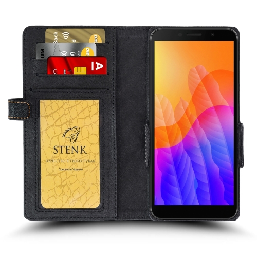 Чехол книжка Stenk Wallet для Huawei Y5P Чёрный
