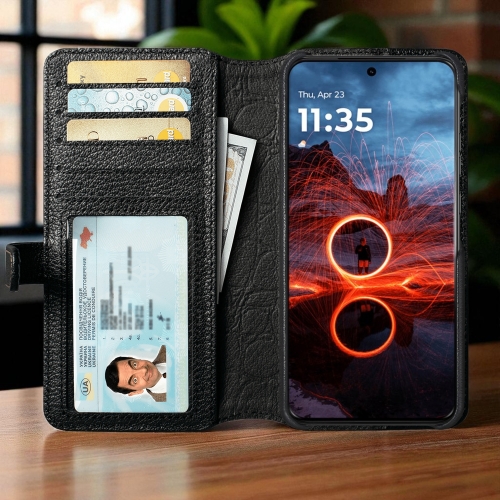 чехол-кошелек на Motorola ThinkPhone 25 Черный Stenk Premium Wallet фото 2
