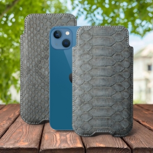 Футляр Stenk Sportage Python для iPhone 13 mini Сірий