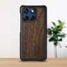 Кожаная накладка Stenk WoodBacker для Motorola Edge 60 Чёрный