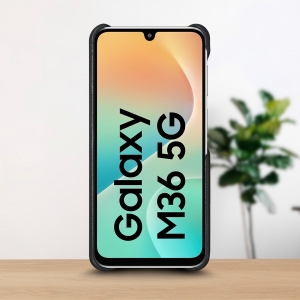 Шкіряна накладка Stenk WoodBacker для Samsung Galaxy M36 Чорний