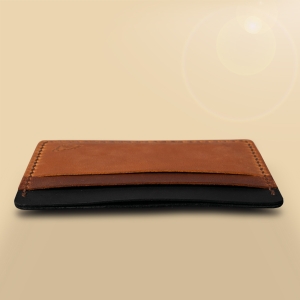 Кожаный картхолдер Stenk Premium Slim коричневый/чёрный