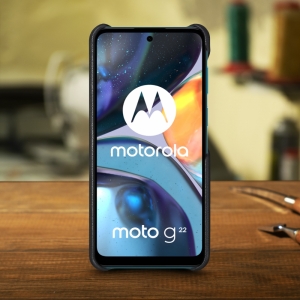 Кожаная накладка Stenk Cover для Motorola Moto G22 Чёрная