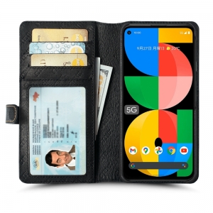 Чехол-портмоне Stenk Premium Wallet для Google Pixel 5a 5G Чёрный