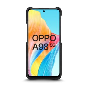 Шкіряна накладка Stenk Reptile Cover для OPPO A98 Чорна