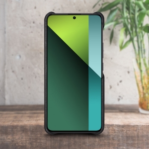 Шкіряна накладка Stenk Cover для Xiaomi Redmi Note 13 Pro 5G Чорна