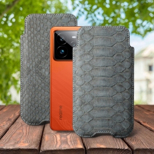 Футляр Stenk Sportage Python для Realme GT 7 Pro Сірий