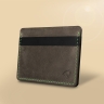 Кожаный картхолдер Stenk Premium Slim серый/чёрный