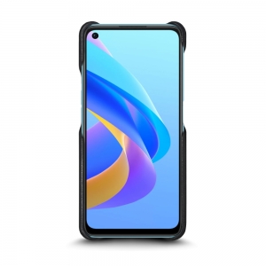 Шкіряна накладка Stenk Reptile Cover для OPPO A76 Чорна
