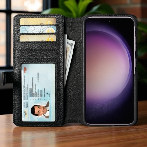 Чохол-портмоне Stenk Premium Wallet для Samsung Galaxy S23 Чорний