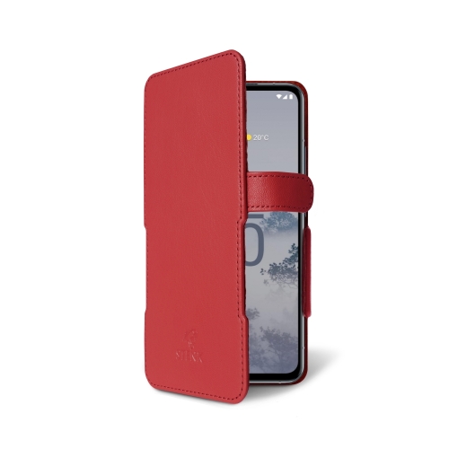 чехол-книжка на Nokia X30 Красный  Prime фото 2