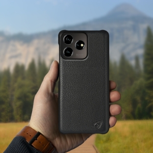 Шкіряна накладка Stenk Cover для ZTE Blade V50 Design 4G Чорний