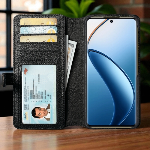 чехол-кошелек на Realme 12 Pro Черный Stenk Premium Wallet фото 2