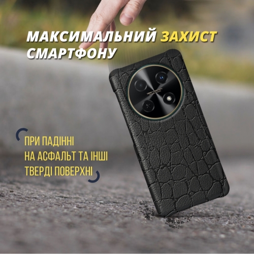 бампер на HuaWei Nova 12i Черный Stenk Reptile фото 5