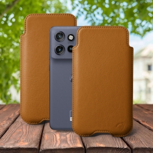 Футляр Stenk Sportage для Motorola Edge 50 Neo Camel
