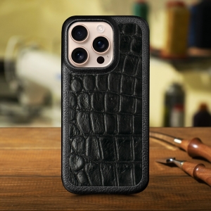 Шкіряна накладка Stenk ExBacker для iPhone iPhone 16 Pro Max Кайман