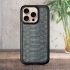 Кожаная накладка Stenk ExBacker Python Scales для Apple iPhone 16 Pro Серый