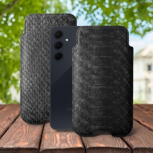 Футляр Stenk Sportage Python для Samsung Galaxy A55 Чёрный