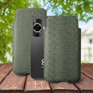 Футляр Stenk Sportage Python для HuaWei Nova 12s Оливковий