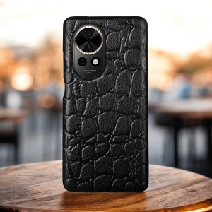 Кожаная накладка Stenk Reptile Cover для HuaWei Nova 13 Чёрный