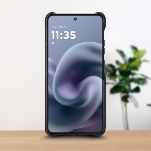 Шкіряна накладка Stenk WoodBacker для Motorola Moto G86 Power Чорний