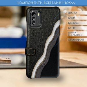 Чохол книжка Stenk Premium для Nokia G60 Чорний