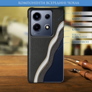 Шкіряна накладка Stenk Cover для Infinix Note 30 VIP Чорний