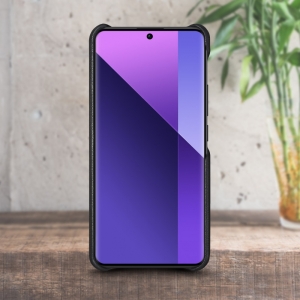 Шкіряна накладка Stenk Cover для Xiaomi Redmi Note 13 Pro Plus Чорна