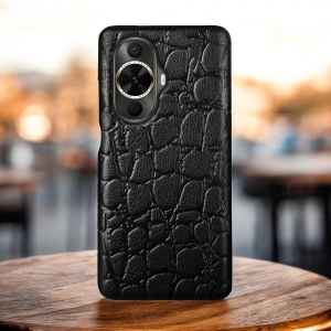 Шкіряна накладка Stenk Reptile Cover для HuaWei Nova 12s Чорний