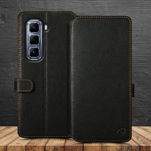 чехол-кошелек на Infinix Hot 50 Pro 4G Черный Stenk Premium Wallet фото 1