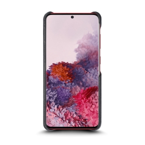 Кожаная накладка Stenk Cover для Samsung Galaxy S20 Чёрная