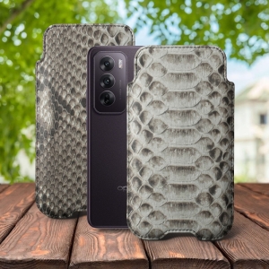 Футляр Stenk Sportage Python для OPPO Reno12 Натуральный