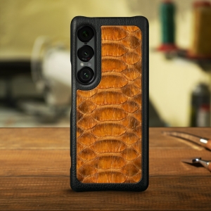 Накладка Stenk ExBacker Python Scales для Sony Xperia 1 VII Коричневый
