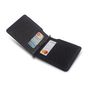 Кожаный зажим для денег Stenk Moneyclip Чёрный
