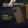 Кожаная накладка Stenk WoodBacker для Xiaomi Poco M5s Чёрная