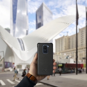 Кожаная накладка Stenk Cover для Xiaomi Redmi 10X 4G Чёрная