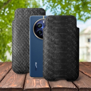 Футляр Stenk Sportage Python для Realme 12 Pro Plus Чёрный