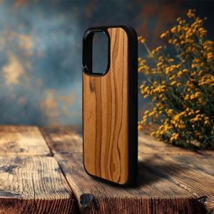Накладка SkinBacker Wood для Apple iPhone 16 Pro Римська оливка