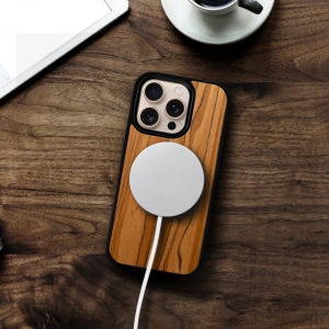 Накладка SkinBacker Wood для Apple iPhone 16 Pro Римська оливка