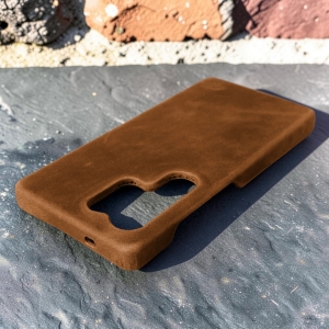 Накладка Stenk Cover Crazy Horse для Samsung Galaxy S26 Ultra Camel