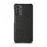 Кожаная накладка Stenk Reptile Cover для Samsung Galaxy A73 5G Чёрная