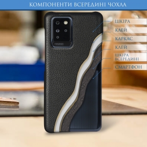 Шкіряна накладка Stenk Cover для Infinix Note 10 Pro Чорна
