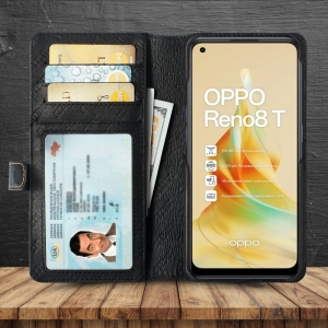 Чехол-портмоне Stenk Premium Wallet для OPPO Reno8 T Чёрный